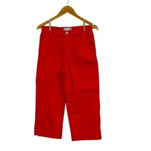 Wide leg, coral crop jeans, Coldwater Creek, 8